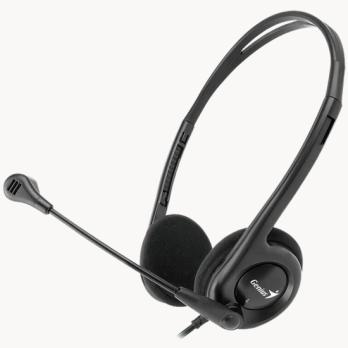Гарнитура Genius HS-220U черный, проводная
