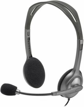 Гарнитура Logitech H111 чёрный, проводная, 3.5 мм