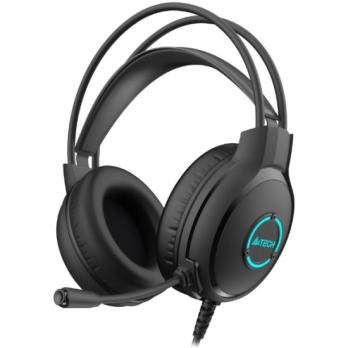 Гарнитура A4Tech Fstyler FH300U чёрный, проводная, USB, подсветка
