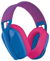 Гарнитура Logitech G435 синий/розовый, беспроводная, Bluetooth/USB, до 18 ч
