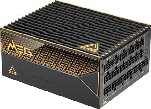 Блок питания ПК MSI MEG Ai1600T PCIE5, 1600W, 80 PLUS Titanium, полностью модульный, ATX 3.1, PCIE5.1, RTL