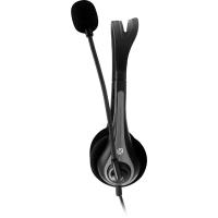 Гарнитура Oklick HS-M300 чёрный/серый, проводная, USB
