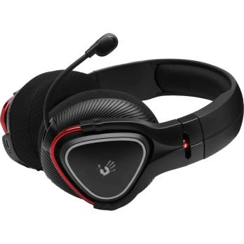 Гарнитура Bloody MR720 чёрный, беспроводная + проводная, радиоканал/Bluetooth/mini jack 3.5 мм, до 44 ч, подсветка