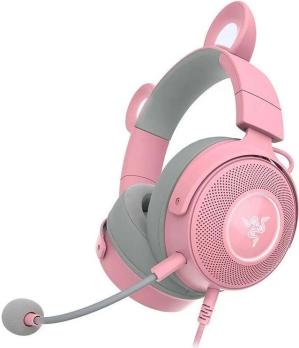 Гарнитура Razer Kraken Kitty V2 Quartz розовый, проводная, USB, подсветка