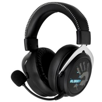 Гарнитура Bloody MR590 Sports чёрный, беспроводная + проводная, Bluetooth, до 35 ч
