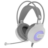 Гарнитура Oklick HS-L300G белый, проводная, 3.5 мм, подсветка