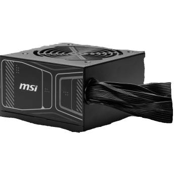 Блок питания ПК/ Power Supply MSI MAG A850GN PCIE5, 850W 80+ Gold (ATX, 3.1, PCIe 5.1, Non-modular, 1x24(20+4)pin, 2xCPU 8(4+4)pin, 2xPCIe*2 8(6+2)pin, 1x12VHPWR (450W), 4xSATA3, 4xMOLEX4pin, Active, 120x120mm, 140x150x86mm, APFC, black)