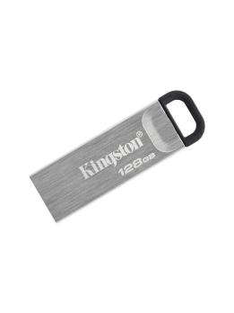 Флешка USB Kingston DataTraveler KYSON (DTKN/128 Gb), 128Gb, USB 3.2 Gen 1, R/W 200/60, серебристый/черный