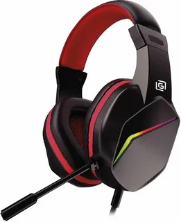 Гарнитура Oklick HS-L355G чёрный, проводная, 3.5 мм, подсветка