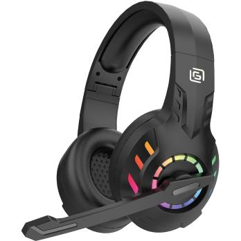 Гарнитура Oklick HS-L420G чёрный, беспроводная + проводная, Bluetooth, до 30 ч, подсветка