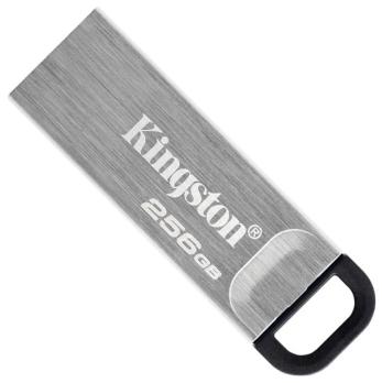 Флешка USB Kingston DataTraveler KYSON (DTKN/256GB), 256Gb, USB 3.2 Gen 1, R/W 200/60, серебристый/черный