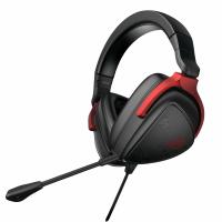 Гарнитура ASUS ROG Delta S Core чёрный-красный, проводная, 3.5 мм, съёмный микрофон, совместимость с PlayStation, Xbox