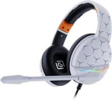 Гарнитура Oklick HS-L710G белый/чёрный, проводная, USB, подсветка
