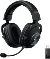 Гарнитура Logitech G PRO X чёрный, беспроводная, USB, подвижный микрофон, отсоединяемый кабель 2 м