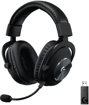Гарнитура Logitech G PRO X чёрный, беспроводная, USB, подвижный микрофон, отсоединяемый кабель 2 м