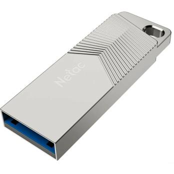 Флешка USB Netac UM1 (NT03UM1N-032G-32PN), 32Gb, USB 3.2, R/W 150/45, серебристый
