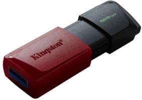Флешка USB Kingston DataTraveler Exodia M (DTXM/128Gb), 128Gb, USB 3.2 Gen 1, R/W 150/60, черный/красный