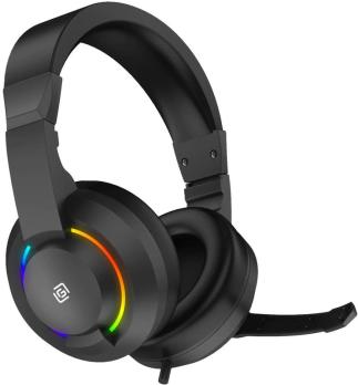 Гарнитура Oklick HS-L315G чёрный, проводная, 3.5 мм, подсветка