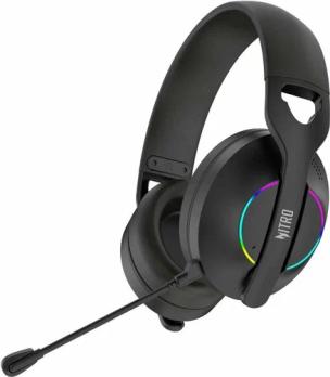 Гарнитура Acer OHR400 чёрный, беспроводная + проводная, USB/mini jack 3.5 мм, до 45 ч, подсветка
