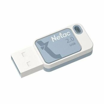 Флешка USB Netac UA31 (NT03UA31N-032G-20BL), 32Gb, USB 2.0, R/W 110/45, синий/белый