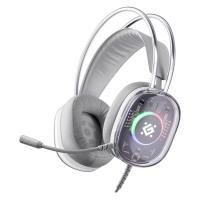 Гарнитура Defender Cyborg белый, проводная, USB, подсветка