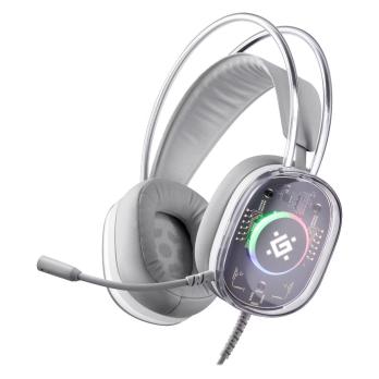 Гарнитура Defender Cyborg белый, проводная, USB, подсветка