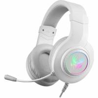 Гарнитура Defender Ghost LED белый, проводная, USB / 2 x mini jack 3.5 мм, подсветка
