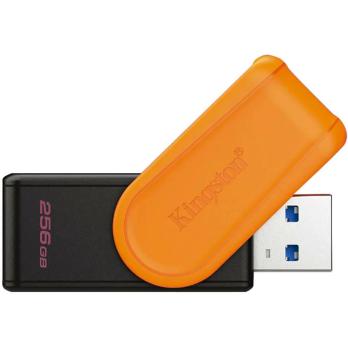 Флешка USB Kingston DataTraveler Exodia S (DTXS/256Gb), 256Gb, USB 3.2 Gen 1, R/W 70/25, оранжевый/черный