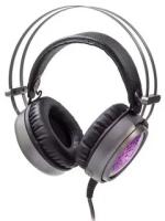 Гарнитура Oklick HS-L600G чёрный, проводная, USB, подсветка