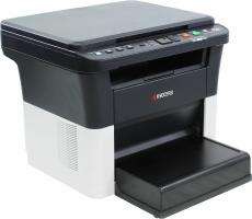 МФУ лазерное Kyocera Ecosys FS-1025MFP (1102M63RU0/1102M63RUV/1102M63RU2/1102M63NX2/1102M63DZ2), A4, ч/б, печ. до 25 стр/мин., скан. до 18 стр/мин. (ч/б) 6 стр/мин. (цвет), 600 x 1800 dpi (печать) 600x600dpi (скан), USB, RJ-45