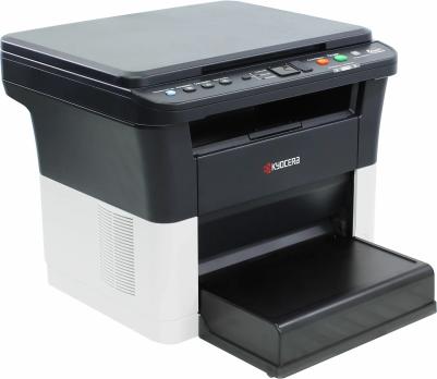 МФУ лазерное Kyocera Ecosys FS-1025MFP (1102M63RU0/1102M63RUV/1102M63RU2/1102M63NX2/1102M63DZ2), A4, ч/б, печ. до 25 стр/мин., скан. до 18 стр/мин. (ч/б) 6 стр/мин. (цвет), 600 x 1800 dpi (печать) 600x600dpi (скан), USB, RJ-45
