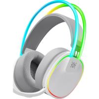 Гарнитура Defender Tsunami белый, беспроводная + проводная, Bluetooth / USB, до 40 ч, подсветка