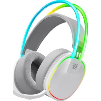 Гарнитура Defender Tsunami белый, беспроводная + проводная, Bluetooth / USB, до 40 ч, подсветка