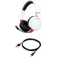 Гарнитура HyperX Cloud Mini белый, беспроводная + проводная, Bluetooth, до 25 ч, совместимость с PS5, Xbox