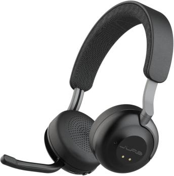 Гарнитура JLab Epic Work ANC Wireless Duo with Stand чёрный, беспроводная, Bluetooth/радиоканал/USB-C, ANC (шумоподавление), до 9 м, в комплекте подставка