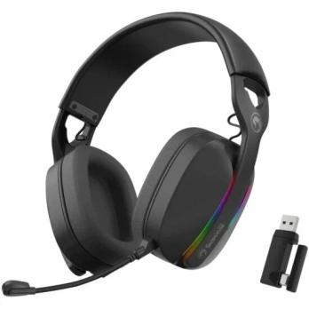 Гарнитура MARVO HG9086W Pulz 70W чёрный, беспроводная + проводная, радиоканал, до 10 ч, съёмный микрофон, подсветка, совместимость с PS5, Xbox