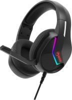 Гарнитура Marvo H8618 Tactic 40 чёрный, проводная, USB, микрофон с шумоподавлением, RGB-подсветка