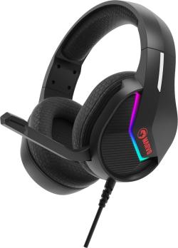 Гарнитура Marvo H8618 Tactic 40 чёрный, проводная, USB, микрофон с шумоподавлением, RGB-подсветка