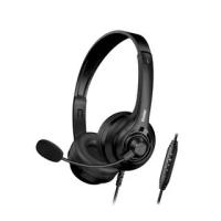 Гарнитура проводная Genius HS-235U регулируемое оголовье/поворотный микрофон/управление на проводе/подключение USB-A или USB-A+C/кабель 2.4 м/черный (31710036400)