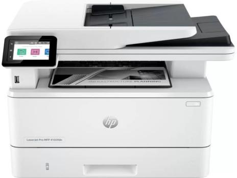 МФУ лазерное HP LaserJet Pro 4103fdn (2Z628A), A4, ч/б, печ. до 40 стр/мин., скан. до 29 стр/мин. (ч/б) 20 стр/мин. (цвет), 1200 x 1200 dpi, USB, RJ-45, Air Print, Mopria