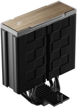Кулер для процессора DEEPCOOL AK400 G2 LGA1851/1700/1200/115X/AM5/AM4 (12шт/кор, TDP 220W, PWM, Fan 120мм, 4 тепл. Трубки, Wood-grain top cover, черный) RET (R-AK400G2-BKNNMN-GJD)