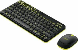 Комплект клавиатура + мышь Logitech Wireless Desktop MK240 Nano черный Retail Combo