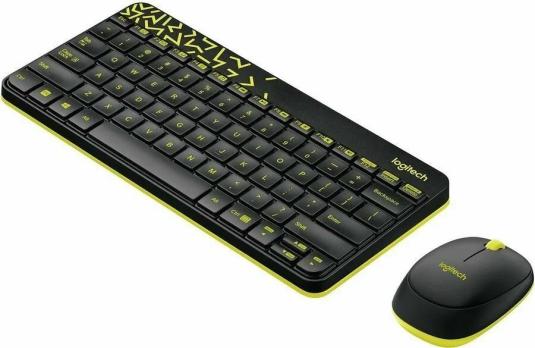 Комплект клавиатура + мышь Logitech Wireless Desktop MK240 Nano черный Retail Combo
