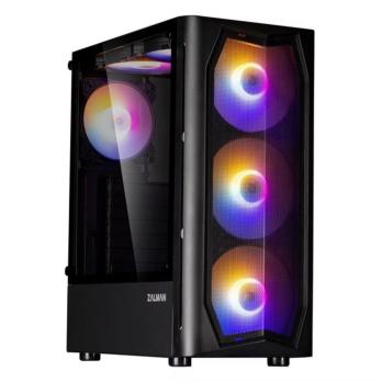 Компьютерный корпус MidiTower Zalman N4 black (ATX,Window, 6xRGb fan, USB 2.0 x2, USB 3.0x1, без БП) (N4 rev.1)
