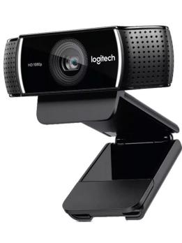 Веб-камера Logitech C922 Pro Stream 1920x1080, 30 кадр/с, USB Type-A, микрофон (2 шт, шумоподавление), автоматическая фокусировка, автоосвещение, универсальное крепление