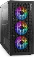 Компьютерный корпус Miditower ExeGate EVO-8225-EVO800 (ATX, БП EVO800RGb с вент. 12см, 2хUSB+1хUSB 3.0, черный, 2 вент. с RGb подсветкой и полоса на передней панели, боковая панель - закаленное стекло)