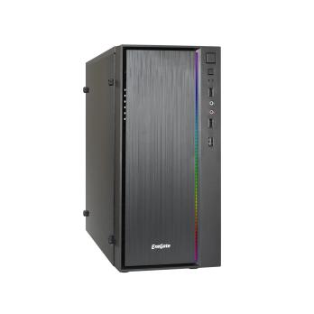 Компьютерный корпус Minitower ExeGate mEVO-9301-EVO800 (mATX, БП EVO800RGb с вент. 12см, с окном, 2хUSB+1хUSB 3.0, HD аудио, черный, с RGb подсветкой)