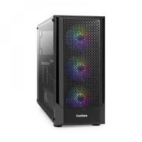 Компьютерный корпус Miditower ExeGate EVO-8227-NPX600 (ATX, БП 600NPX с вент. 12см, 2*USB+1*USB 3.0+HD Audio, черный, 3 вент. RGb, закаленное стекло)