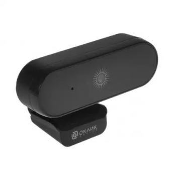 Веб-камера OKLICK OK-C008FH 1920x1080, 30 кадр/с, USB Type-A, микрофон (шумоподавление), автоматическая фокусировка, универсальное крепление