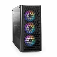 Компьютерный корпус Miditower ExeGate EVO-9202-EVO800 (ATX, БП EVO800RGb с вент. 12 см, с окном, 1*USB+1*USB 3.0, аудио, черный, 3 вент. 12см с RGb подсветкой)